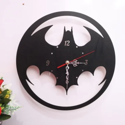 Vetor Batman Wall Clock para Corte a Laser MDF baixe grátis