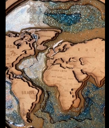 Vetor Mapa Mundi para Corte a Laser MDF baixe grátis