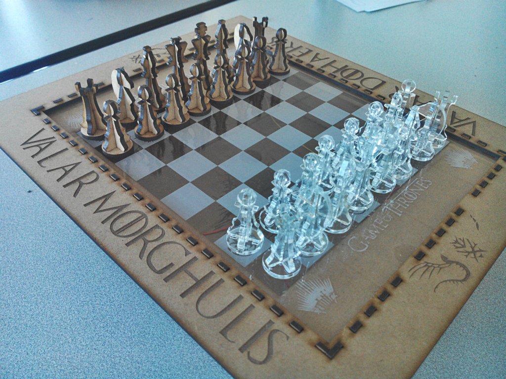Game of Thrones Chess board Lasercut 1
