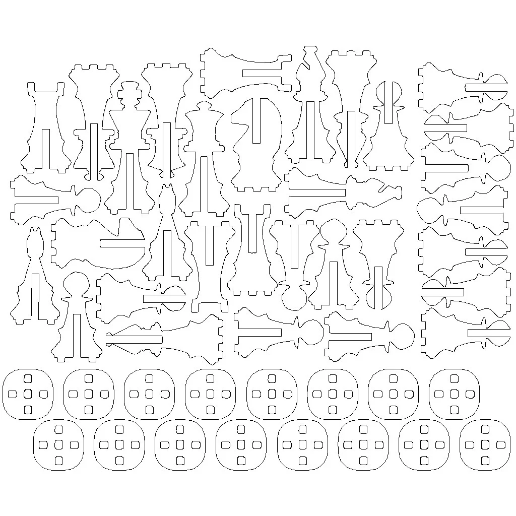 Game of Thrones Chess board Lasercut