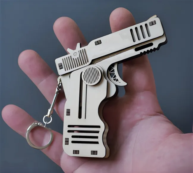 Gun keychain