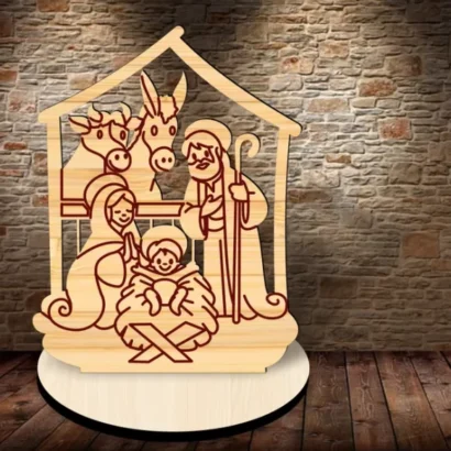 Natal em Familia Vetor para Corte a Laser MDF baixe grátis