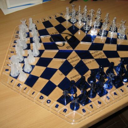 Vetor XADREZ 3X Three-player chess para Corte a Laser MDF baixe grátis