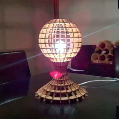 Vetor lampada luminária para Corte a Laser MDF baixe grátis