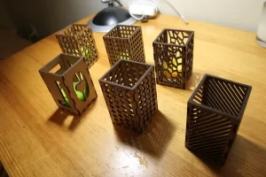 Vetor luminaria Candle Holders para Corte a Laser MDF baixe grátis