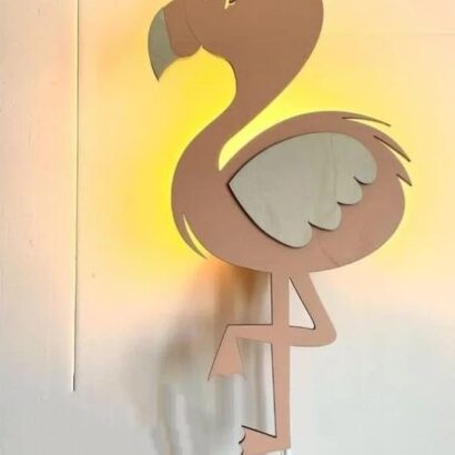 Vetor Luminária de Parede Flamingo para Corte a Laser MDF baixe grátis