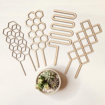 Vetor Estacas para plantas de interior em treliças para Corte a Laser MDF baixe grátis