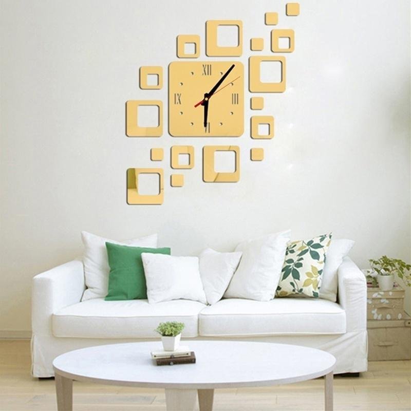 Relógio de parede 3D DIY com design moderno khanguru