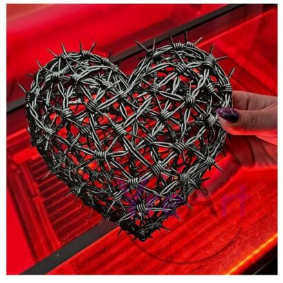 Vetor Coração Farpado para Corte a Laser MDF baixe grátis