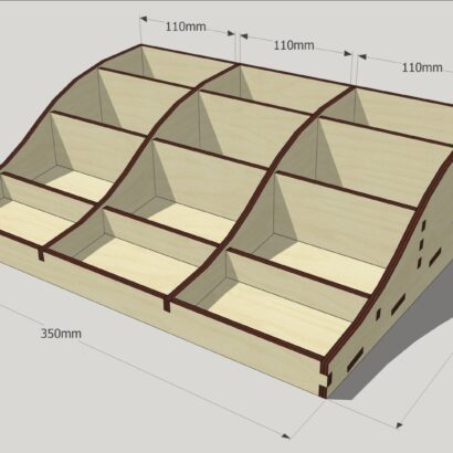 Vector Wood Organizer base Vetor para Corte a Laser MDF baixe grátis