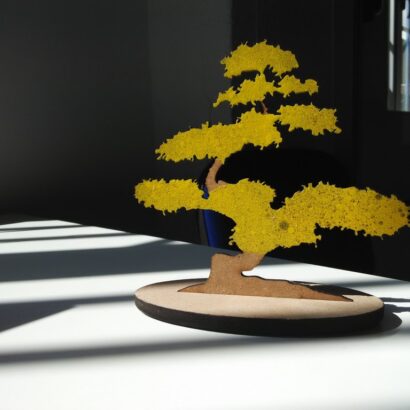 Vetor Bonsai decorativo cortado a laser