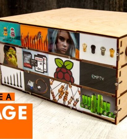 Caixa de armazenamento dobrável de madeira cortada a laser