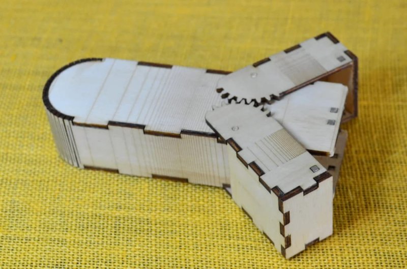 Caixa de óculos com engrenagens cortadas a laser - arquivo SVG4