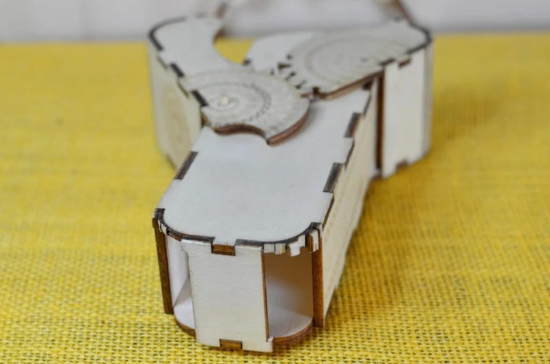 Caixa de óculos com engrenagens cortadas a laser - arquivo SVG8