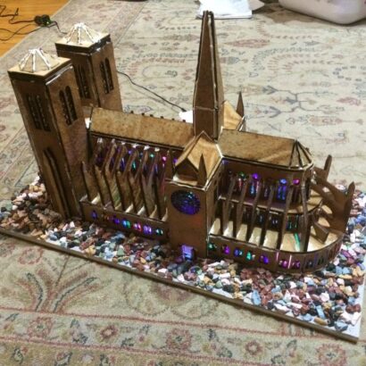 Vetor Catedral de Notre Dame para Corte a Laser MDF baixe grátis