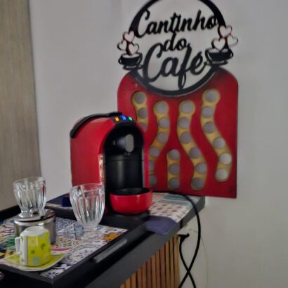 Vetor Cantinho do Café - Suporte Refil Café 3 Corações para Corte a Laser MDF baixe grátis