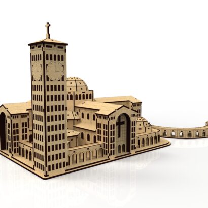 Vetor Maquete Basílica de Aparecida para Corte a Laser MDF baixe grátis