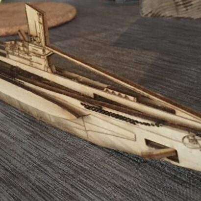 Vetor Submarino Tipo VII cortado a laser para Corte a Laser MDF baixe grátis