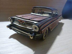 Vetor Chevrolet Bel Air 1957 Quebra Cabeça 3D para Corte a Laser MDF baixe grátis