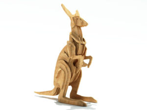 Vetor Canguru 3D para Corte a Laser MDF