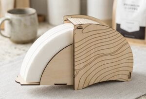 Vetor Caixa Box  filtro de café para Corte a Laser MDF